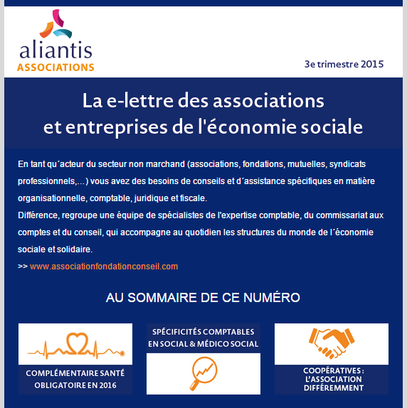 La e-lettre des associations et entreprises de l’économie sociale – 3e Trim. 2015 - © 